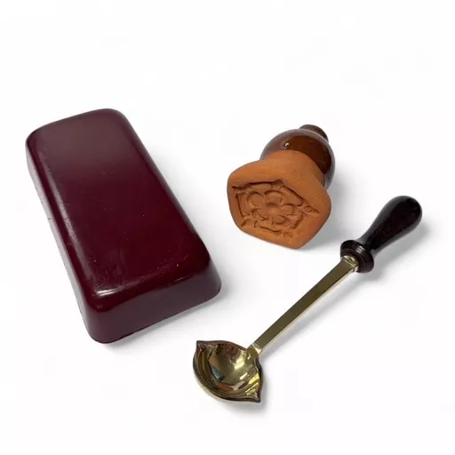Tudor Rose Clay Stamper and Sealing Wax Set