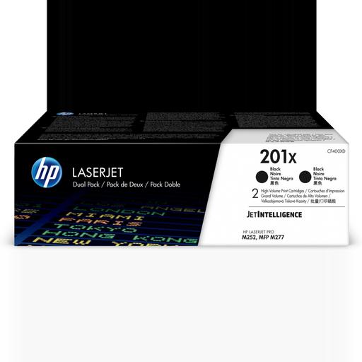 HP CF400XD/201X Toner cartridge black high-capacity twin pack, 2x2.8K pages ISO/IEC 19752 Pack=2 for HP Pro M 252