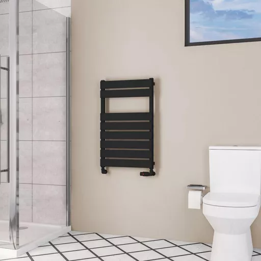 Deddington 800 x 500 Towel Rail Matt Black
