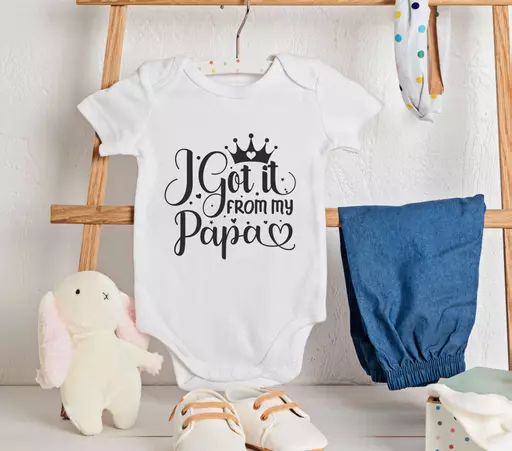Personalised 'I Got it From My Papa' Babygrow