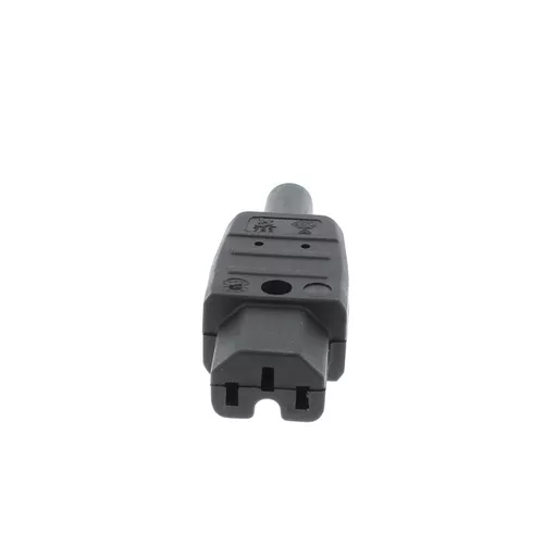 IEC C15 Rewirable - Straight (Hot Condition), Black