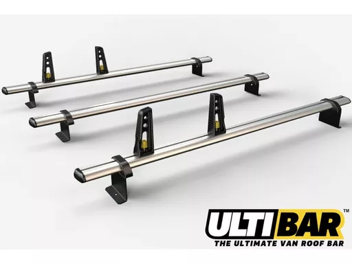 Volkswagen Caddy 2020-Onwards L1,L2, H1 - ULTI Bar+ (Aluminium) - 3 Roof Bars