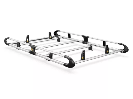 Renault Kangoo 2009-2021 L1, H1 Twin Rear Doors - ULTI Rack+ (Aluminium) - 4 Bar Roof Rack