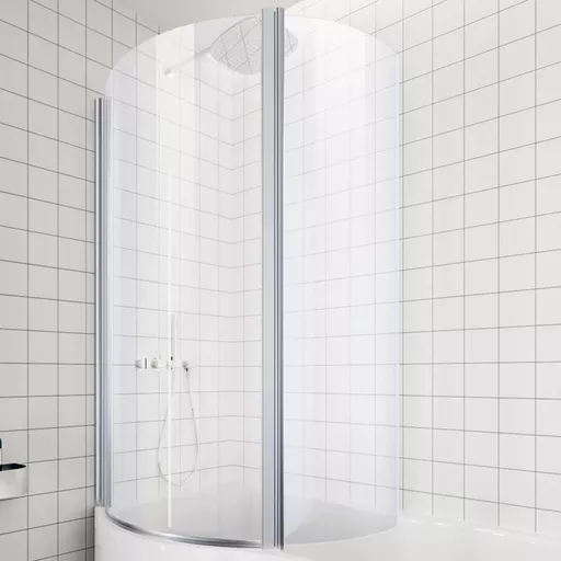 Beaufort 6mm 1535 x (785+465)mm Left Hand (LH) Type 2 Folding Door Bath Screen - Chrome