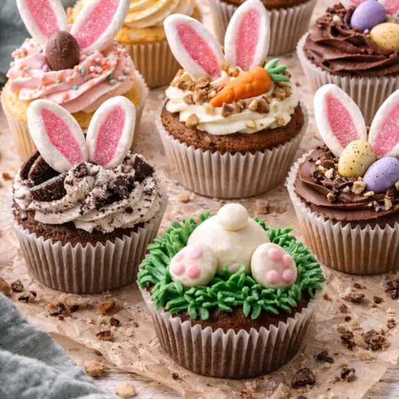 Easter bunny cupcakes