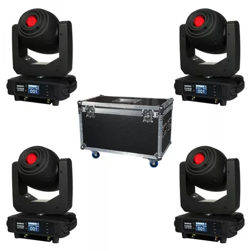 Equinox Fusion 150 Spot x4 with Flight Case Bundle