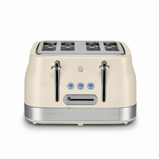 Swan Chantilly Cream Retro 4 Slice Toaster