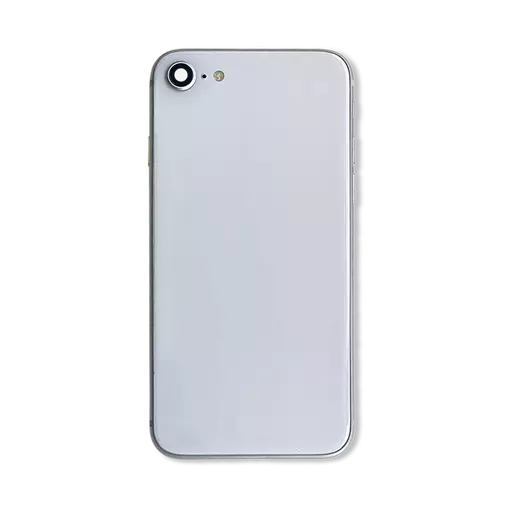 Back Housing With Internal Parts (White) (No Logo) - For iPhone SE2
