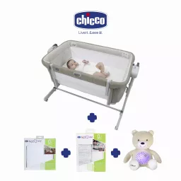 Chicco Next2Me Magic Evo Sleeptime Solution Bundle in Desert Taupe