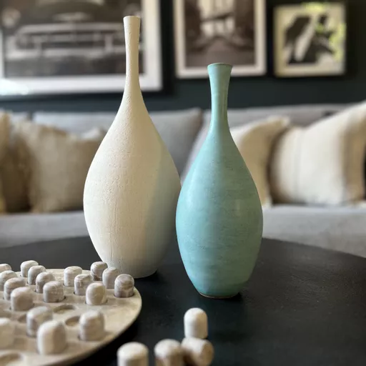 Glazed Teardrop Vase, Teal, Small