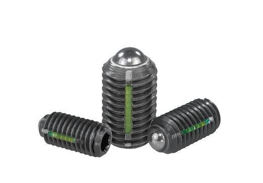 K0325 - Spring Plungers With Hex Socket And Ball In Steel With Thread Lock