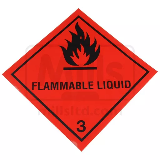 Flammable Liquid Warning Sign 200 x 200mm