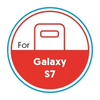 Smartphone Circular 20mm Label - Galaxy S7 - Red