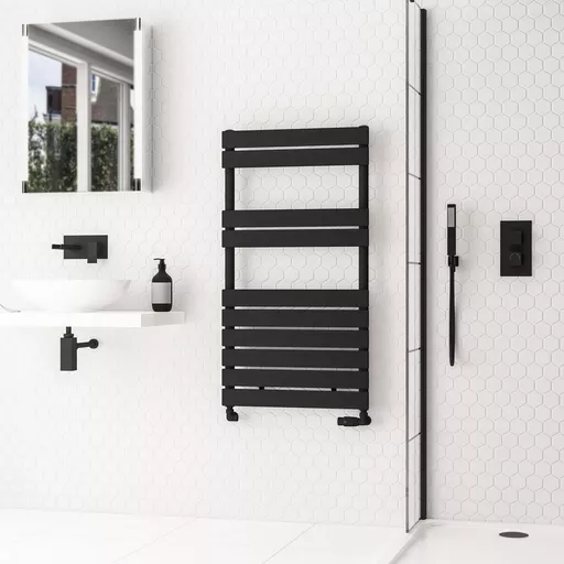Addington II Towel Rail 1110 x 600 Type10 Matt Black