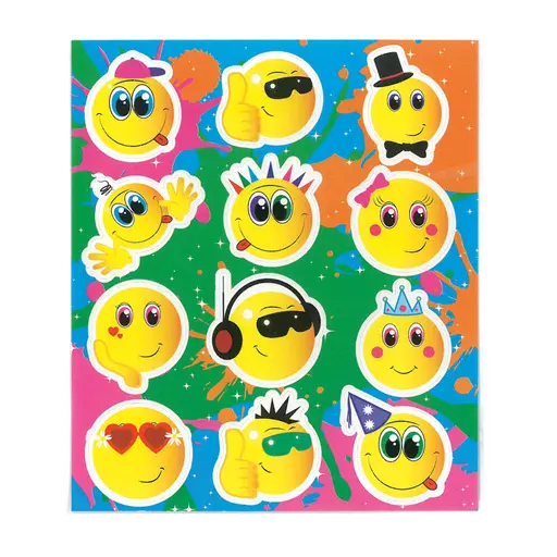 Smile Face Stickers - Pack of 120