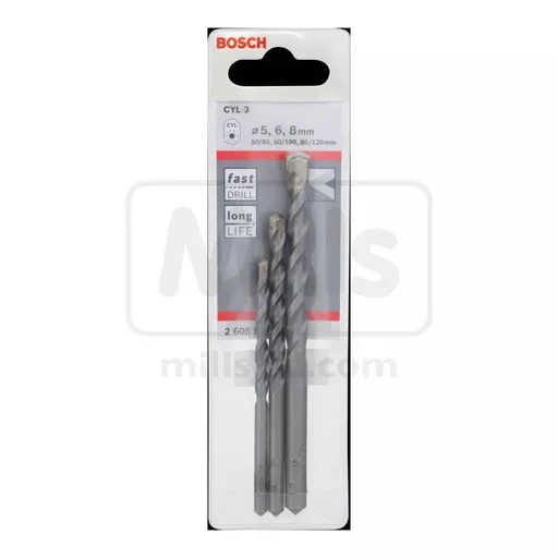 Bosch 3 Piece CYL-3 Masonry Drill Set 5-8mm