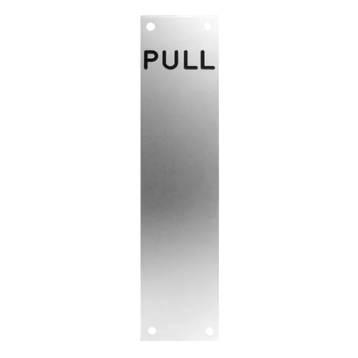 ASEC 75mm Wide Aluminium `Pull` Finger Plate