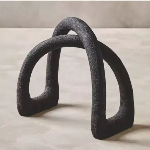 -Textured Decorative Arch, Capri, Matt Black