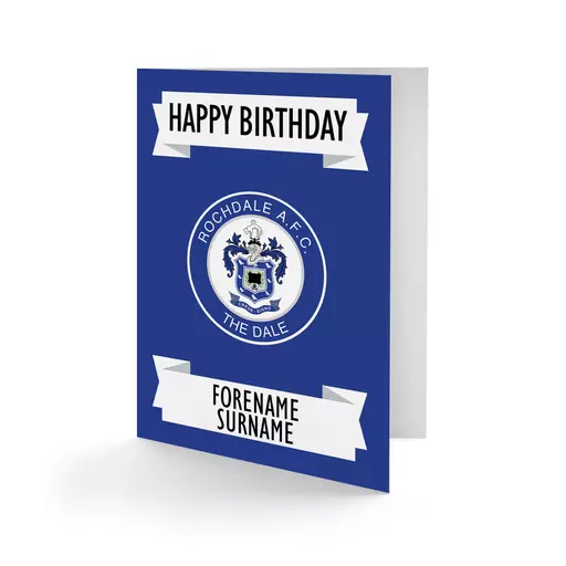 Rochdale AFC Crest Birthday Card