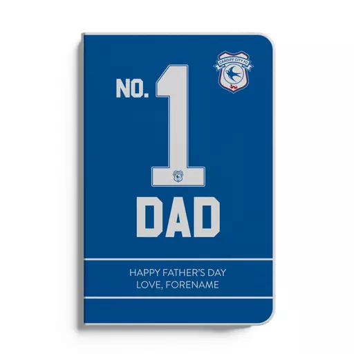 Cardiff City FC No.1 Dad A5 White Lined Notebook