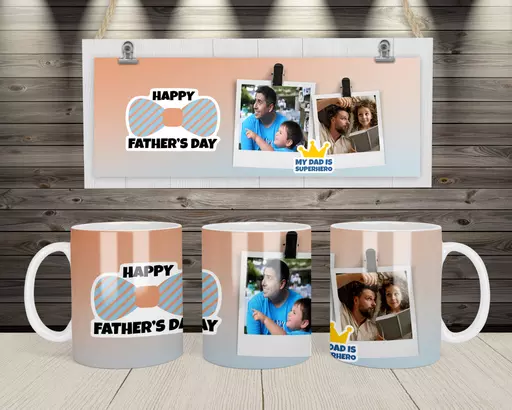Personalised 'My Dad is Superhero' Photo Mug