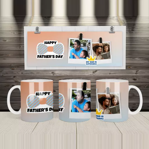Personalised 'My Dad is Superhero' Photo Mug