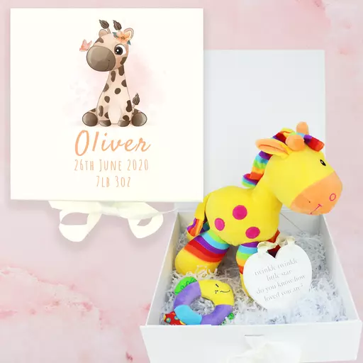 Giraffe Baby Keepsake Box Gift