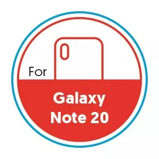 Smartphone Circular 20mm Label - Galaxy Note 20 - Red
