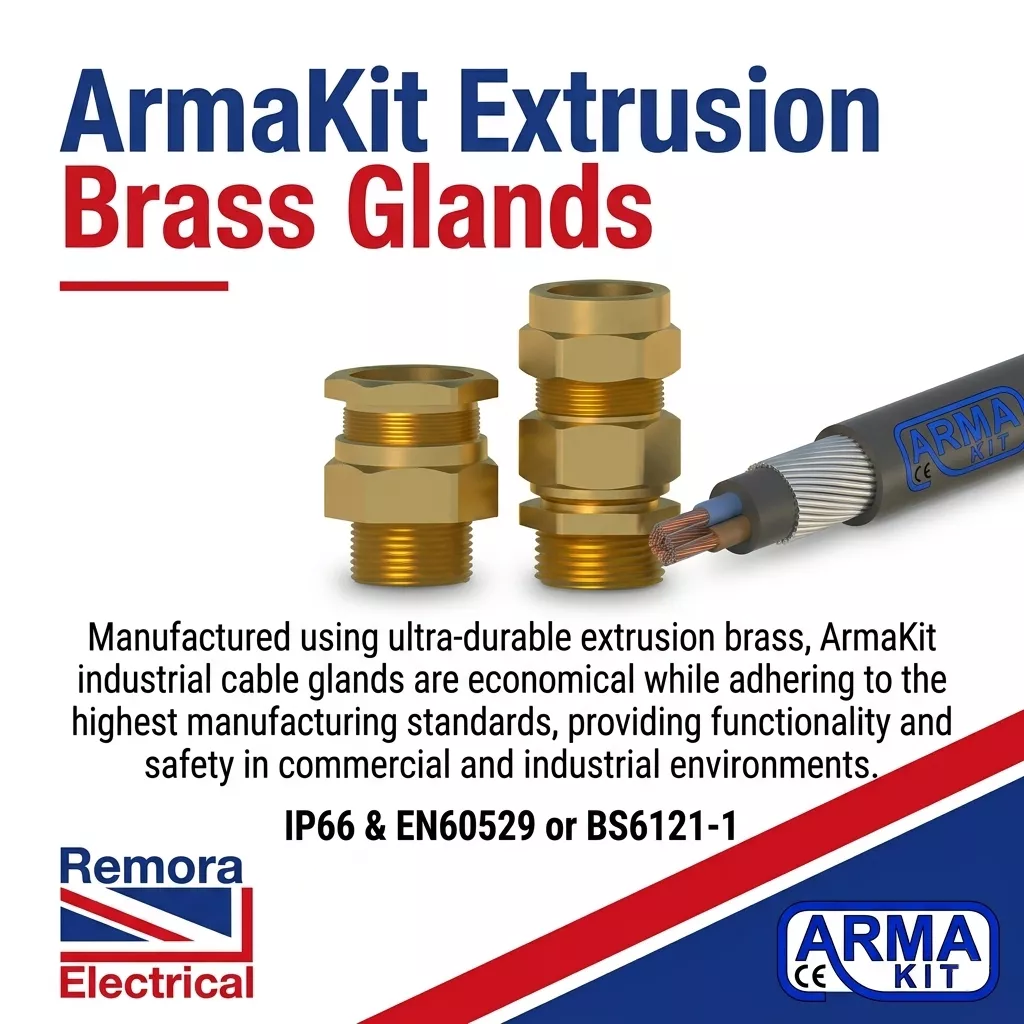 Remora Electrical Fortifies Industrial Lineup with Premium ArmaKit Brass Cable Glands