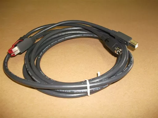 Epson 2218424 power cable Black 3 m PoweredUSB