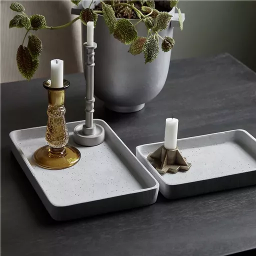 Tray, Retra, Grey, Set of 2
