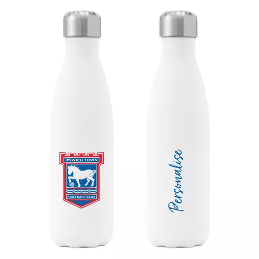 Ipswich Town FC Crest Insulated Water Bottle - White