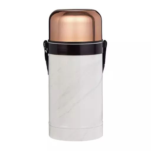 Marble Rose Gold 1000ml Vacuum Food Flask