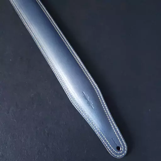 SOLD! BS63 Dark Blue Leather Guitar Strap - old stock