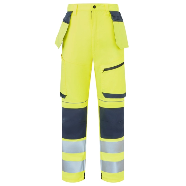 Picture of Supertouch Blue Sphere System Hi-Vis Eco Stretch Removable Holster Yellow Trousers