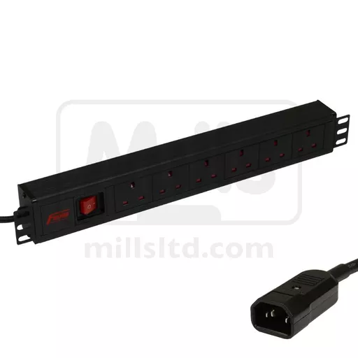 Fusion PDU - Standard UK 3 Pin Sockets with IEC C14 Plug