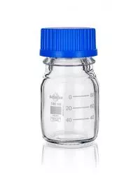 Bottle Reagent Clear 100ml 45mm Glass Thread (GL45) PK10