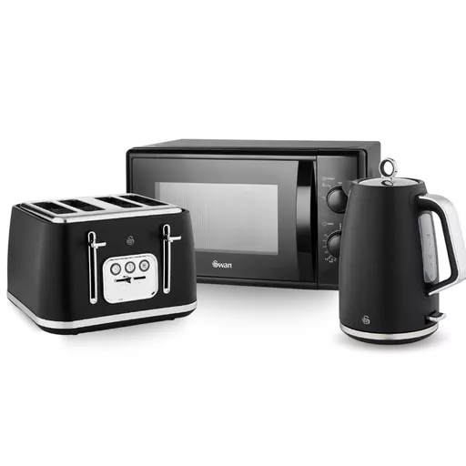 Serenity 1.7L Jug Kettle 20L Microwave & 4-Slice Toaster Set