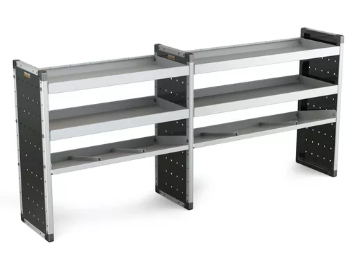 Trade Van Racking Double Unit - 2 Straight, 1 Angled Per Bay - H1009mm x W2216.5mm (933mm & 1183mm)