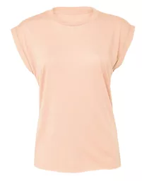 Women's Flowy Muscle Tee with Rolled Cuff