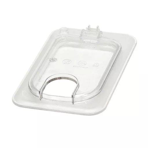 1/9 CLEAR GN NOTCHED FLIPLID POLYCARBONATE CAMBRO