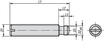 Grub Screw With Thrust Point. M16x58mm Thread. Steel.