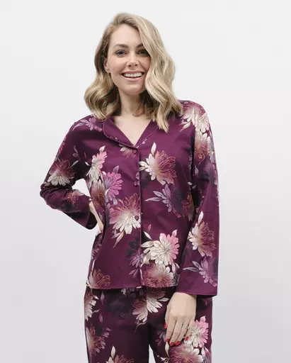 Cyberjammies PYJAMA TOP   Eve Floral   Magenta