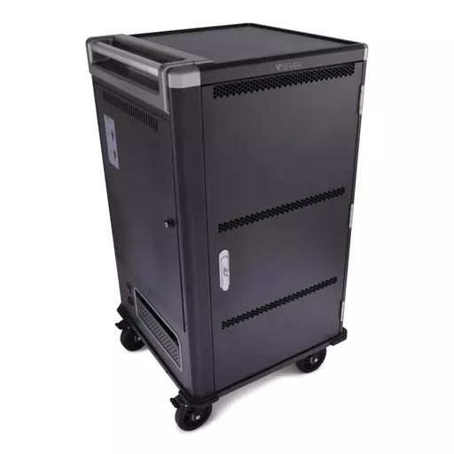 V7 Charge Cart - 30 Devices - Secure, Store and Charge Chromebooks, Notebooks and Tablets - UK Plug