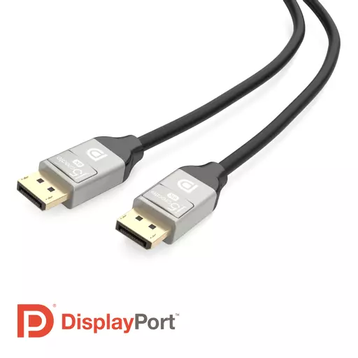 j5create JDC43 8K DisplayPort™ Cable, Black and Grey, 2 m