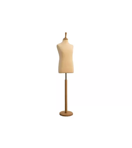 Age 6 - 8 Child Tailors Dummy with Pine Disc Base - Natural
