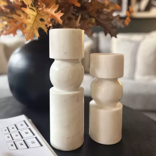 *Candlestick, Ellinor, White - Large