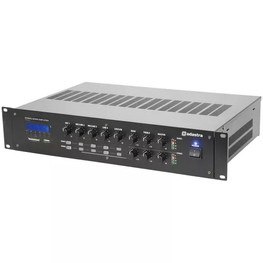 Adastra RM1202 2-Zone Mixer Amplifier - USB, SD, FM, BT