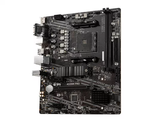 MSI A520M PRO motherboard AMD A520 Socket AM4 micro ATX