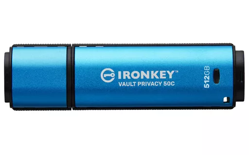 Kingston Technology IronKey 512GB USB-C Vault Privacy 50C AES-256 Encrypted, FIPS 197